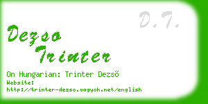 dezso trinter business card